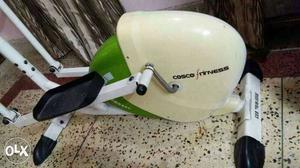 Beige And Green Cosco Fitness Elliptical Trainer
