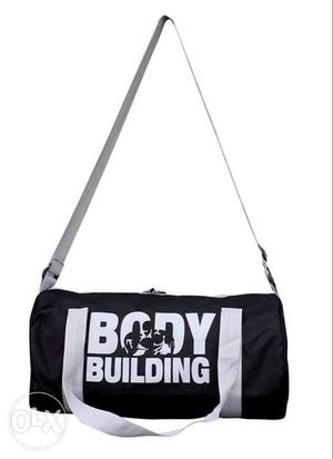 Black And White Body Building Duffel Bag