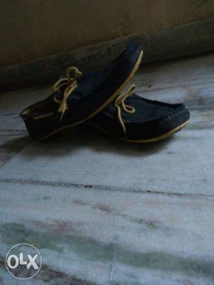 Black And Yellow Boat Shoes