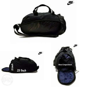 Black Duffel Bag Photo Collage