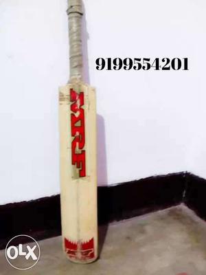 Brown And Red MRF Cricket Bat S