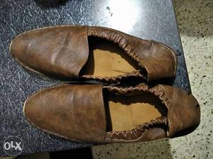 Brown Leather Loafers Shoes - Size 11