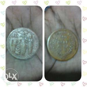 East India company rear coin helf anna  old