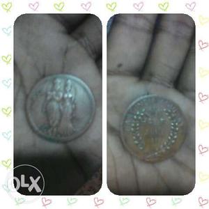 East india company old rear coin half Anna 