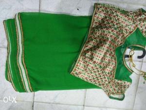 Green And Brown Gaghra Choli