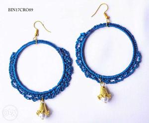 Handmade crochet earrings... price Rs. 135 +