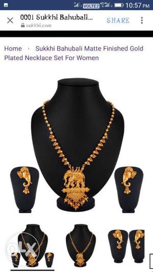 New Gold Elephant Pendant Necklace