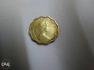 Old queen elizabeth doller gold coin in 