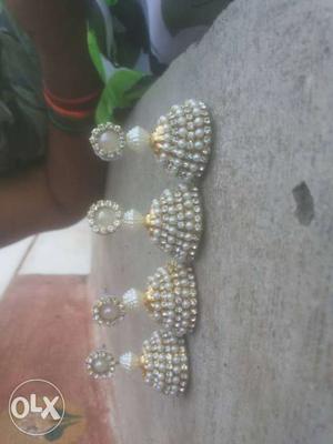 Piar of ear rings made at my home with my hands