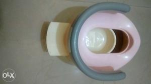 Pink and yellow color toilet training seat forkids without