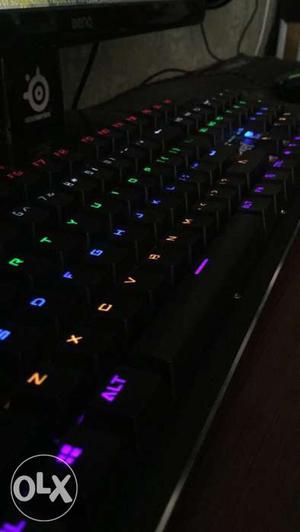 Rainbow mechanical keyboard and Graphic card