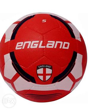 Red And White England Ball