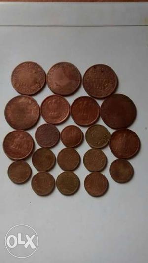 Round Copper Coin Collection