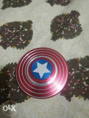 Round Green Captain America Fidget Spinner