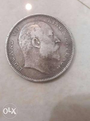 Round Silver Edward VII Coin