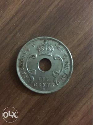 Silver Ten Cents Coin