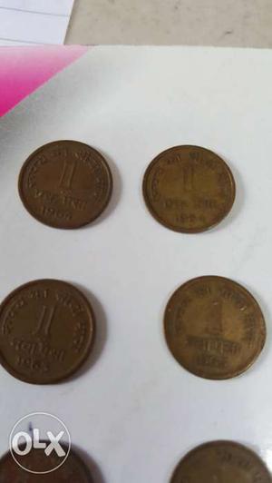Six Round Bronze Commemorative Coins