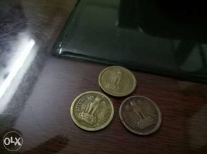 Three Round India Gold Coins