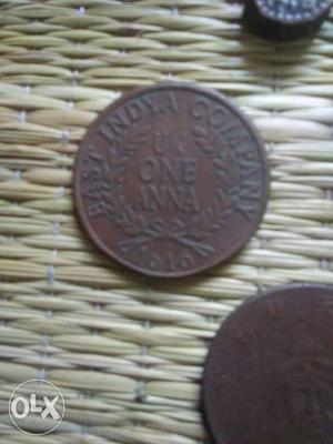Two UA One Anna Coins