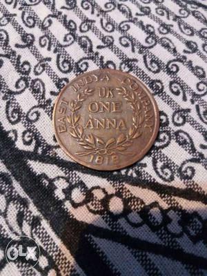 U.K. One Anna Coin