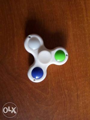 White,green And Blue Hand Spinner