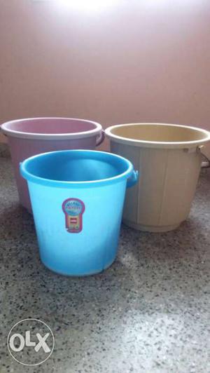 2 big & 1 medium size buckets for sell
