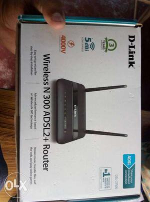 Black D-Link Wireless N 300 ADSL2+ Router Box