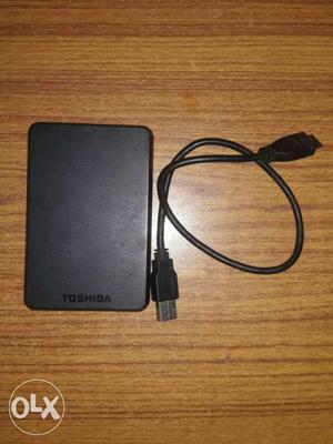 Black Toshiba External with USB 3.0 support and 500 gb of