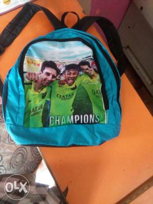 Blue Champions Print Backpack