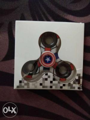 Captain America's Shield Printed Tri-spinner In Box