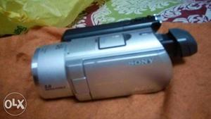 Grey Sony HD Hanycam with viewfinder.