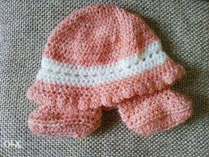 Handmade crochet baby cap
