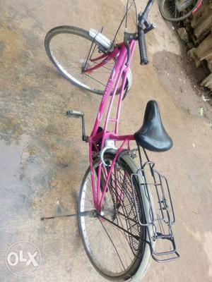 Pink And Black Step Through Cruiser Bicycle