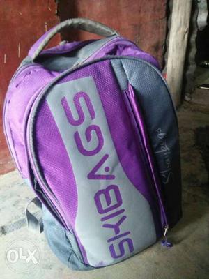 Purple And Gray Skibags Backpack