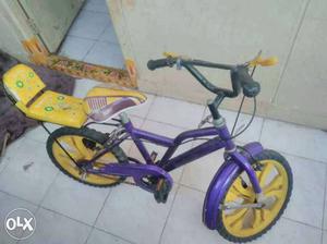 Purple And Yellow Mini Bicycle