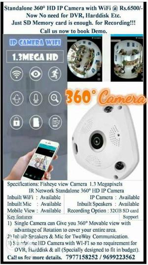 Standalone 360 HD IP Camera With Wi-Fi