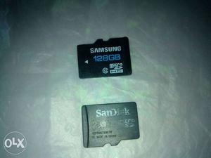Two Samsung And SanDisk SD Cards
