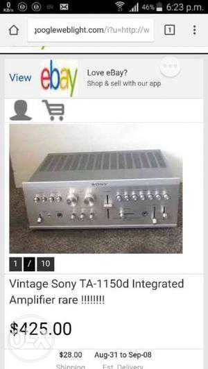Vintage Sony TA-d Integrated Amplifier