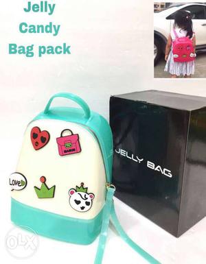 White And Green Jelly Candy Backpack