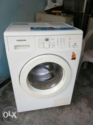 White Samsung Front Load Clothes Washer