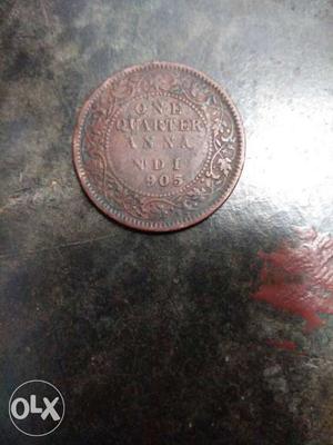 1 quarter Anna coin of  of india. For sell