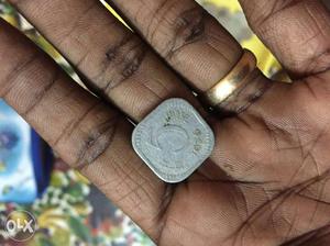 5 Indian Paise aluminum Coin
