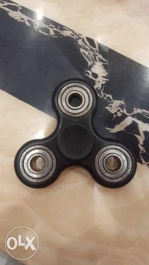 Black And Gray 3-blade Fidget Spinner