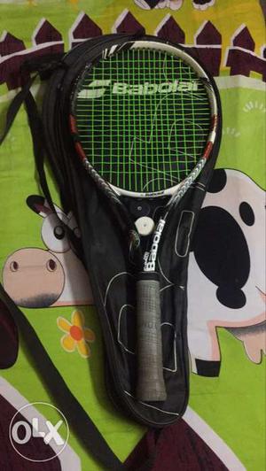 Black And White Babolar Tennis Racket With Bag