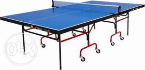 Blue And Black Ping Pong Table \