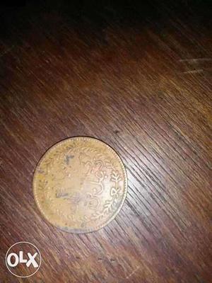 Brown Round Asian Coin