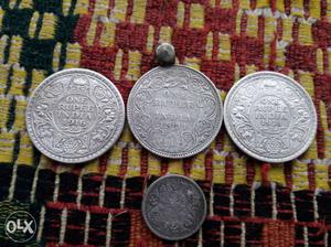 Four Pieces Of Silver Round Coins