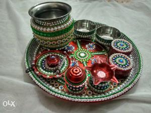 Full set washebal full size disaner pooja thali