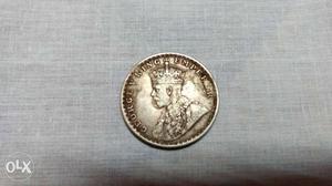 George V King Emperor  One Rupee Indian coin..