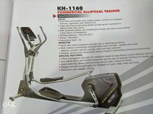 Gray And Black Commercial Elliptical Trainer